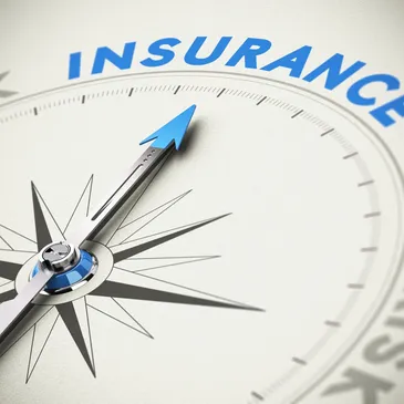 Compass pointing towards the word 'INSURANCE'.