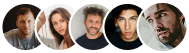 A collage of six diverse individuals with varied expressions.